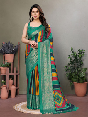 Fashionfricks Printed Bollywood Art Silk Saree(Multicolor)