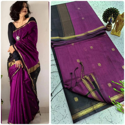 GATISHVAM TEXTILE Woven, Self Design Banarasi Art Silk Saree(Blue, Pink)