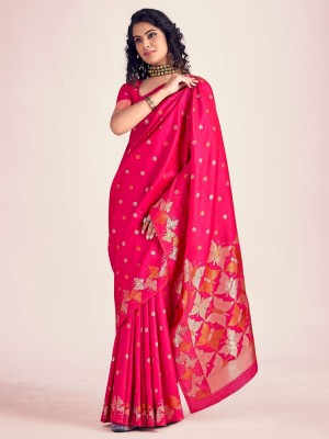 sheladiya Woven Banarasi Pure Silk Saree(Pink)