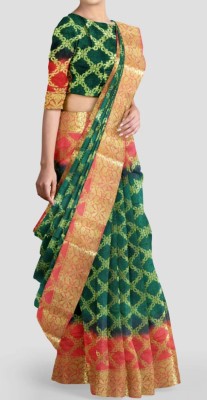 Yogeshoney Woven Bandhani Art Silk Saree(Multicolor)