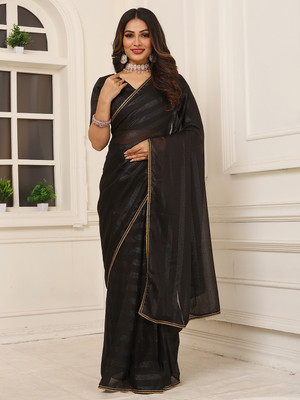 maayro Self Design Bollywood Tussar Silk Saree(Multicolor)