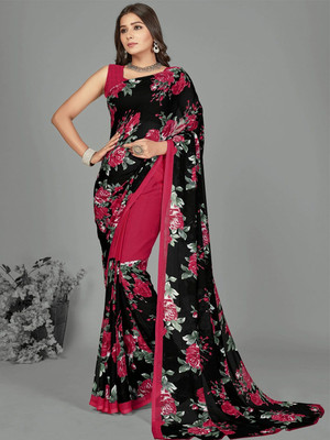 Moda Rapido Printed Daily Wear Georgette Saree(Red)