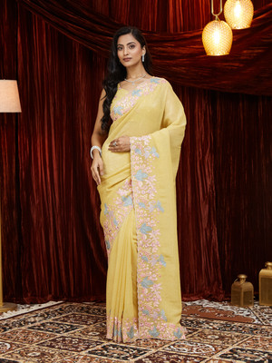KASEE Embroidered Bollywood Chiffon Saree(Multicolor)