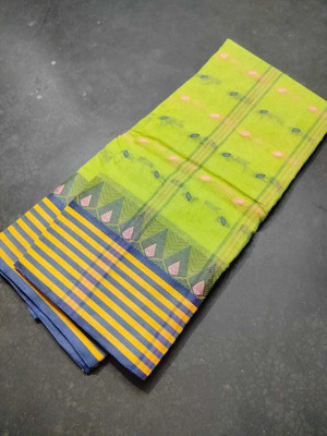 Sandhyatara Woven Tant Pure Cotton Saree(Light Green)
