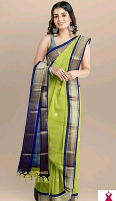 malegaon paithani Printed Bollywood Cotton Blend Saree(Multicolor)