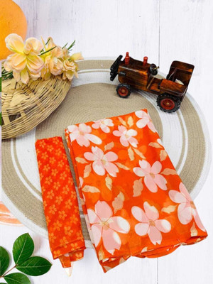 HouseOfCommon Ombre Bollywood Georgette Saree(Orange)