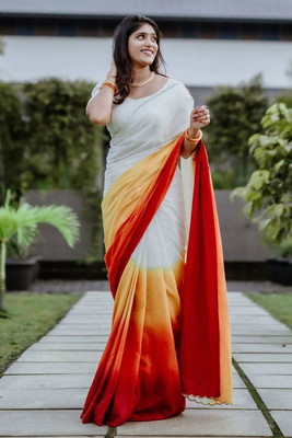 ZARISTACREATION Digital Print Bollywood Dupion Silk Saree(Multicolor)