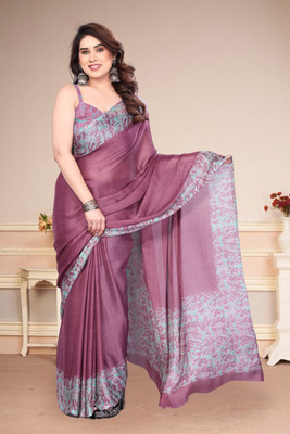 Yatay Solid/Plain, Embellished Bollywood Chiffon, Georgette Saree(Pink)