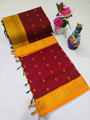 gadwal Self Design Kalamkari Cotton Silk Saree(Multicolor)