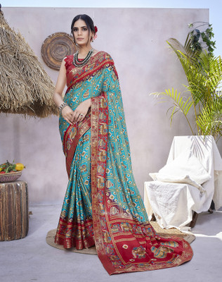 YASHIKA Printed Bollywood Tussar Silk Saree(Red)