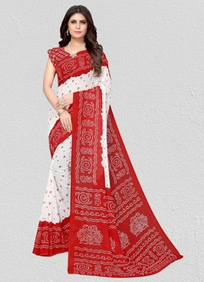 Panchvati NX Printed Bollywood Georgette Saree(Red)