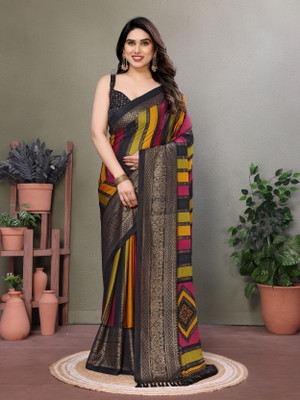 UDANI ENTERPRISE Self Design Bollywood Art Silk Saree(Black)