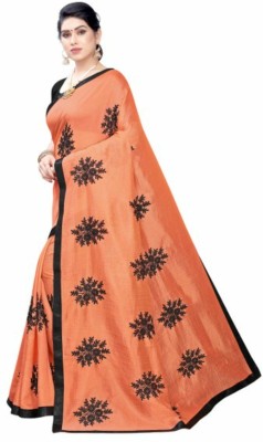 Saadhvi Floral Print Bollywood Georgette Saree(Orange)