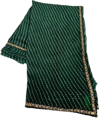 Metro Textiles Printed Leheria Georgette Saree(Multicolor)