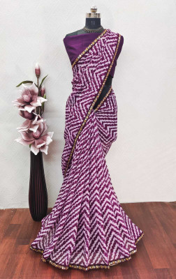aalisha fashion Printed Bollywood Georgette Saree(Purple)