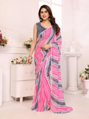Panchvati NX Printed Bollywood Georgette Saree(Pink)