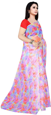 womensaree Printed Daily Wear Organza Saree(Pack of 2, Multicolor)