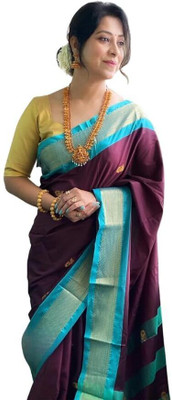 NST5 Tie-Dye Bandhani Cotton Silk Saree(Magenta)
