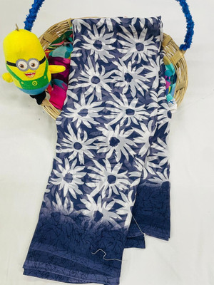 HouseOfCommon Printed Bollywood Georgette Saree(Blue)