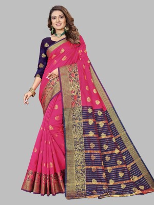 RAJUL Self Design Banarasi Jacquard Saree(Pink)