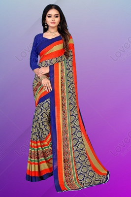 AMAP Printed Daily Wear Georgette Saree(Multicolor)