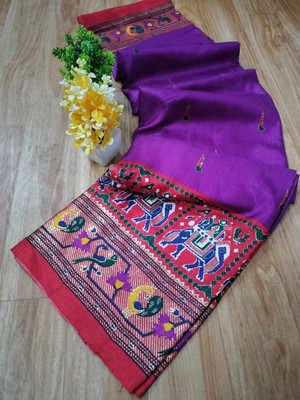 Bhuwal Fashion Printed Bollywood Art Silk Saree(Pink)