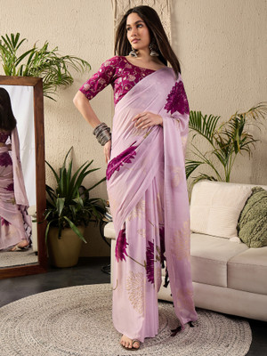 Tasrika Printed Bollywood Georgette Saree(Purple)