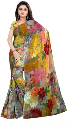 SCFO Digital Print Daily Wear Polyester Saree(Multicolor)