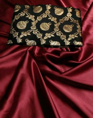 HouseOfCommon Solid/Plain Bollywood Pure Silk Saree(Maroon)