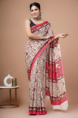 Tetarwal Printed Daily Wear Pure Cotton Saree(Multicolor)