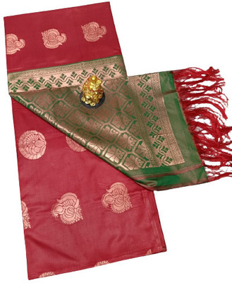 AMC Embroidered Daily Wear Art Silk Saree(Black, Green, Blue, Grey, Red)