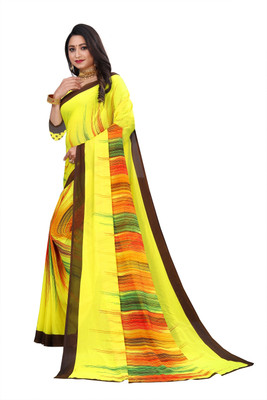 THE PRIVATE LABLE Printed Daily Wear Georgette Saree(Multicolor)