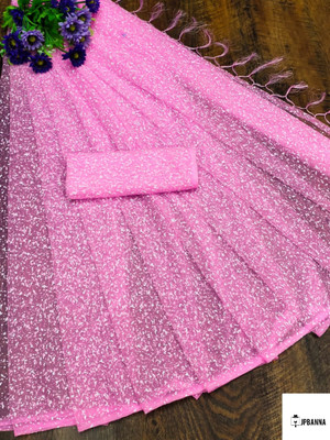 JPBANNA Self Design Daily Wear Net Saree(Multicolor)