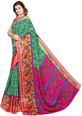 nirmal creation Printed Bollywood Chiffon Saree(Multicolor)