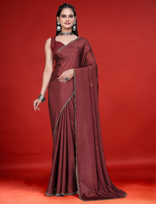 HouseOfCommon Self Design Kanjivaram Chiffon, Jimmy choo Saree(Brown)
