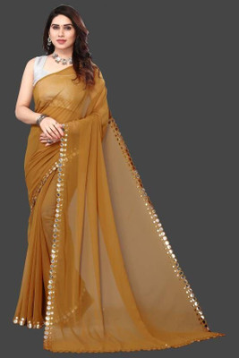 Manan Creation Embellished Bollywood Georgette Saree(Magenta)