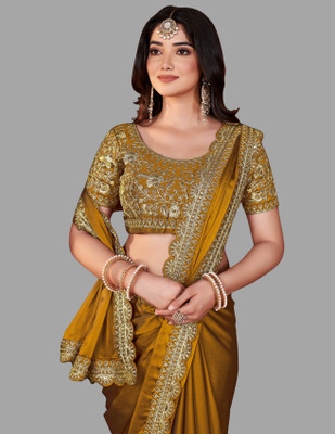 DESTY Silk Blend Embroidered Blouse Material