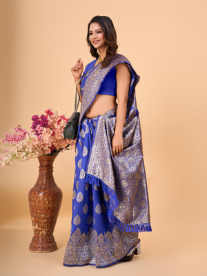nirmal creation Self Design Banarasi Jacquard Saree(Multicolor)