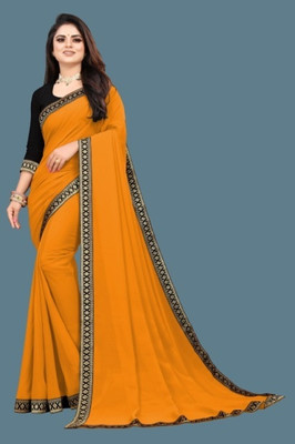 Jevlan Self Design Daily Wear Georgette Saree(Mustard)