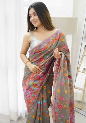 TMPRO Woven Kanjivaram Jacquard Saree(Multicolor)