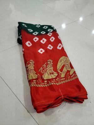 AGV Woven, Striped Bollywood Crepe, Silk Blend Saree(Multicolor)