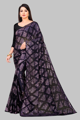 LADY SHOPI Embellished Bollywood Georgette Saree(Pink)