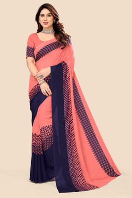 Kanooda Prints Printed Daily Wear Georgette Saree(Multicolor)