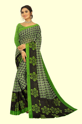Vimalnath Synthetics Printed Daily Wear Art Silk Saree(Green)