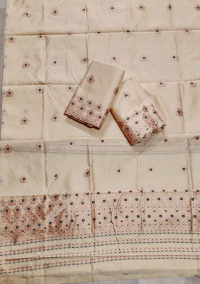 VEPEX Self Design Mekhela Chador Polyester Saree(Black)