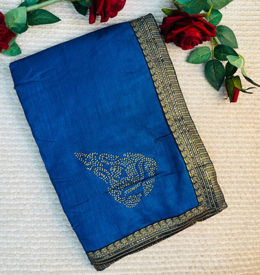 Pallu Patola Printed Banarasi Art Silk Saree(Blue)