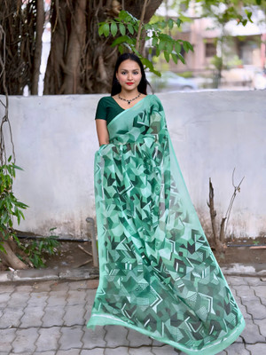 S.R.TEXTILES Printed Daily Wear Georgette Saree(Multicolor)