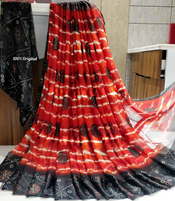 Sita Printed Daily Wear Georgette Saree(Red)