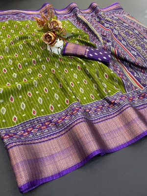 Aika Digital Print Daily Wear Art Silk Saree(Dark Green)