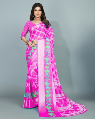 Sitanjali Lifestyle Printed Bollywood Chiffon Saree(Pink)